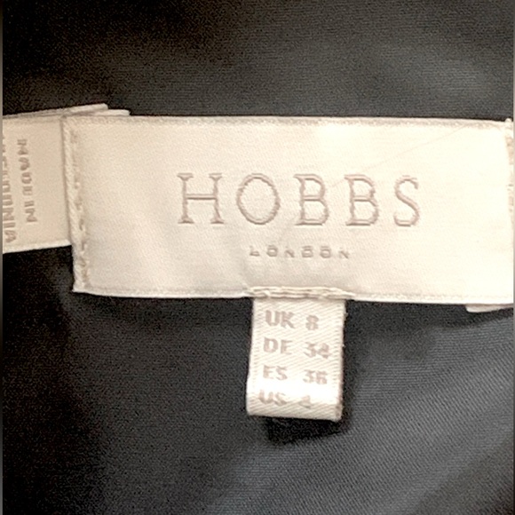 Hobbs London Moon Black White Wool Skirt Classic A-Line Above Knee UK 8 US 4 EUC - Picture 2 of 7